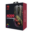 Marvo Mysz M209, 6400DPI, optyczna, 6kl., przewodowa USB, czarna, do gry, podświetlona