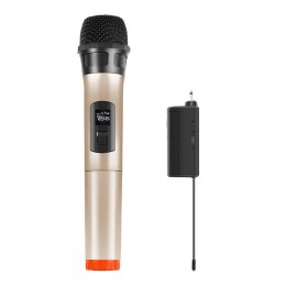 Bezprzewodowy mikrofon dynamiczny UHF PULUZ PU628J 3.5mm (złoty)