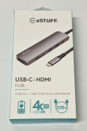 eSTUFF Slim Multi-Port USB-C Hub z 4K HDMI + USB