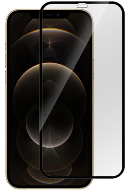 eSTUFF Szkło hartowane iPhone 12 Pro Max z czarną ramką