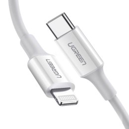 Kabel ładowania USB-C do Lightning UGREEN, PD 3A, 0,5m (biały)