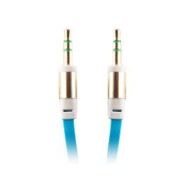 Kabel audio jack 3,5mm - jack 3,5mm 1,0 m niebieski woreczek