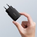 Ładowarka sieciowa Baseus Compact Quick Charger USB-A + USB-C 20W czarna