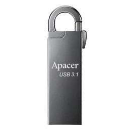 Apacer USB pendrive USB 3.0, 16GB, AH15A, srebrny, AP16GAH15AA-1, USB A, z karabinkiem