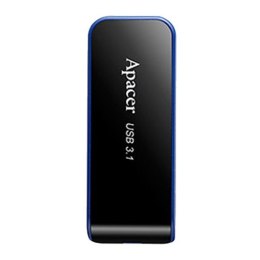 Apacer USB pendrive USB 3.0, 16GB, AH356, czarny, AP16GAH356B-1, USB A, z wysuwanym złączem