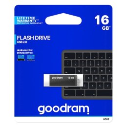 Goodram USB pendrive USB 2.0, 16GB, UCU2, czarny, UCU2-0160K0R11, USB A, z obrotową osłoną