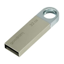 Goodram USB pendrive USB 2.0, 32GB, UUN2, srebrny, UUN2-0320S0R11, USB A, z oczkiem na brelok