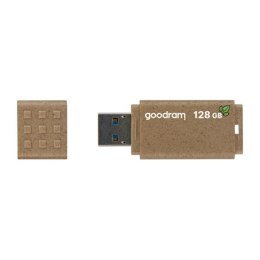 Goodram USB pendrive USB 3.0, 128GB, UME3 ECO FRIENDLY, brązowy, UME3-1280EFR11, USB A, z osłoną