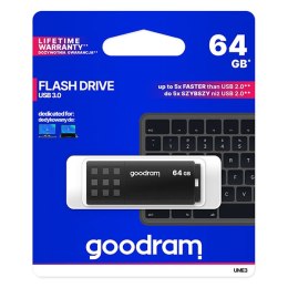Goodram USB pendrive USB 3.0, 64GB, UME3, czarny, UME3-0640K0R11, USB A, z osłoną