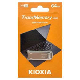 Kioxia USB pendrive USB 3.0, 64GB, Biwako U366, Biwako U366, srebrny, LU366S064GG4