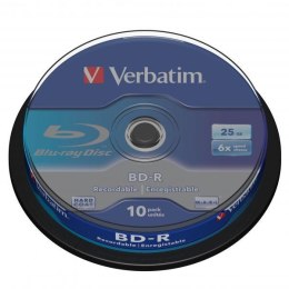 Verbatim BD-R, Single Layer 25GB, cake box, 43742, 6x, 10-pack, do archiwizacji danych