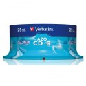 Verbatim CD-R, 43352, AZO Crystal, 25-pack, 700MB, 52x, 80min., 12cm, bez możliwości nadruku, cake box, do archiwizacji danych