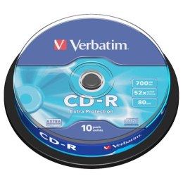 Verbatim CD-R, 43437, Extra Protection, 10-pack, 700MB, 52x, 80min., 12cm, bez możliwości nadruku, cake box, do archiwizacji dan