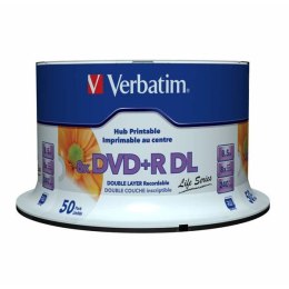 Verbatim DVD+R DL, Double Layer Inkjet Printable, 97693, 8.5GB, 8x, spindle, 50-pack, 12cm, do archiwizacji danych