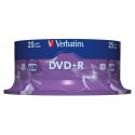 Verbatim DVD+R, Matt Silver, 43500, 4.7GB, 16x, spindle, 25-pack, bez możliwości nadruku, 12cm, do archiwizacji danych