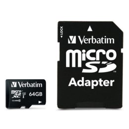 Verbatim Karta pamięci Micro Secure Digital Card Pro U3, 64GB, micro SDXC, 47042, UHS-I U1 (Class 10), z adapterm