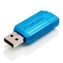 Verbatim USB pendrive USB 2.0, 32GB, PinStripe, Store N Go, niebieski, 49057, USB A, z wysuwanym złączem