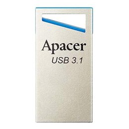 Apacer USB pendrive USB 3.0, 128GB, AH155, srebrny, AP128GAH155U-1, USB A, z oczkiem na brelok