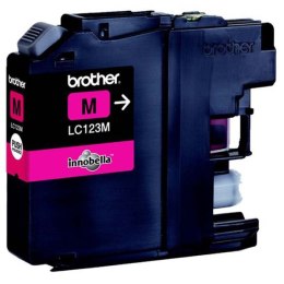 Brother oryginalny ink / tusz LC-123M, magenta, 600s, Brother MFC-J4510 DW