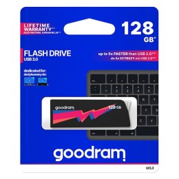 Goodram USB pendrive USB 3.0, 128GB, UCL3, czarny, UCL3-1280K0R11, USB A, z wysuwanym złączem