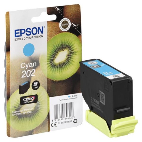 Epson oryginalny ink / tusz C13T02F24010, 202, cyan, 300 (bar.)s, 1x4.1ml, Epson XP-6000, XP-6005