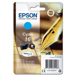 Epson oryginalny ink / tusz C13T16224012, T162240, cyan, 3.1ml, Epson WorkForce WF-2540WF, WF-2530WF, WF-2520NF, WF-2010