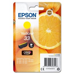 Epson oryginalny ink / tusz C13T33444012, T33, yellow, 4,5ml, Epson Expression Home a Premium XP-530,630,635,830
