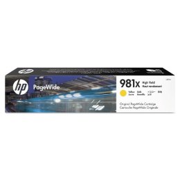 HP oryginalny ink / tusz L0R11A, HP 981X, yellow, 10000s, 114.5ml, high capacity, HP PageWide MFP E58650, 556, Flow 586