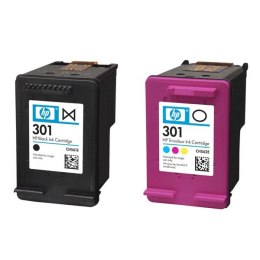 HP oryginalny ink / tusz N9J72AE, black/color, 190/165s, HP 301, HP 2-pack Deskjet 1510, 3055A, Officejet 2622