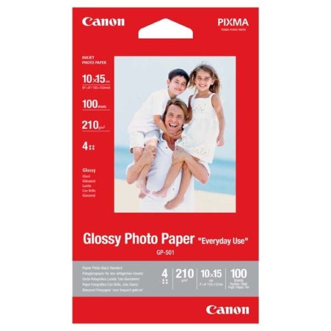 Canon Photo paper Everyday Us, foto papier, połysk, biały, 10x15cm, 4x6", 200 g/m2, 100 szt., GP-501, atrament
