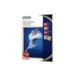 Epson Ultra Glossy Photo Pape, foto papier, połysk, biały, R200, R300, R800, RX425, RX500, 13x18cm, 5x7