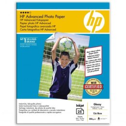 HP Advanced Glossy Photo Pa, foto papier, bez marginesu typ połysk, zaawansowany typ biały, 13x18cm, 5x7