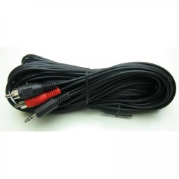 Audio Kabel Jack (3,5mm) M - 2x CINCH M, 10m, czarna