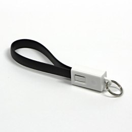 Logo USB kabel (2.0), USB A M - 0.2m, czarny, blistr, breloczek na klucze