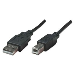 Logo USB kabel (2.0), USB A M - 3m, czarny, blistr