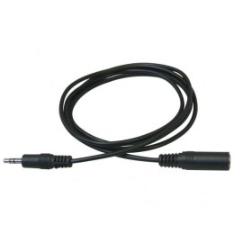 Przedłużacz do kabli audio Jack (3,5mm) M - Jack (3,5mm) F, 1.5m, czarna