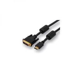 Video Kabel DVI (18+1) M - HDMI M, 2m, pozłacane złącza, czarny, Logo blistr