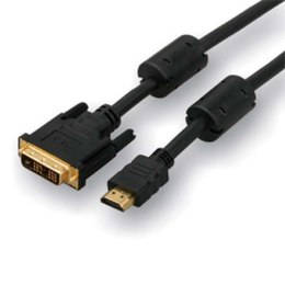 Video Kabel DVI (18+1) M - HDMI M, 3m, pozłacane złącza, czarny, Logo blistr