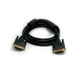 Video Kabel DVI (24+1) M - DVI (24+1) M, Dual link, 10m, pozłacane końcówki, ekranowany, czarna