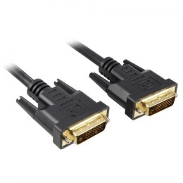 Video Kabel DVI (24+1) M - DVI (24+1) M, Dual link, 10m, pozłacane końcówki, ekranowany, czarna