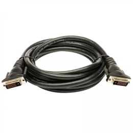Video Kabel DVI (24+1) M - DVI (24+1) M, Dual link, 5m, chroniony, czarna