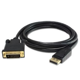 Video Kabel DisplayPort M - DVI (24+1) M, 2m, pozłacane złącza, czarny