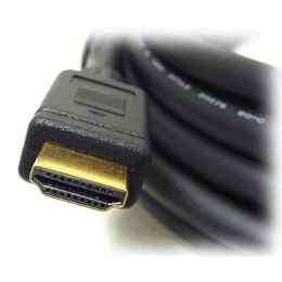 Video Kabel HDMI M - HDMI M, HDMI 1.4 - High Speed with Ethernet, 2m, pozłacane złącza, czarny, Logo blistr