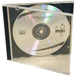 Box na 1 szt. CD, przezroczysty, czarny tray, Logo, 10,4 mm, 2-pack
