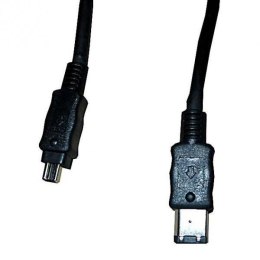 FireWire kabel IEEE 1394, 2 m, czarny, Logo blistr