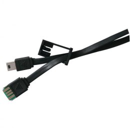 Logo USB kabel (2.0), USB A M - 0.3m, czarny, smycz do aparatu