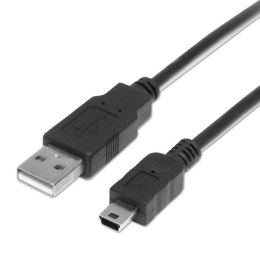 Logo USB kabel (2.0), USB A M - 1m, czarny, blistr