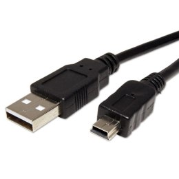 Logo USB kabel (2.0), USB A M - 3m, czarny