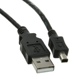 Logo USB kabel (2.0), USB A M - 4-pin M, 1.8m, czarny, blistr, MITSUMI