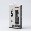Logo USB kabel (2.0), USB A M - Apple Lightning M, 2m, MFi certifikat, 5V/2,4A, srebrny, box, oplot nylonowy, aluminiowa osłona 